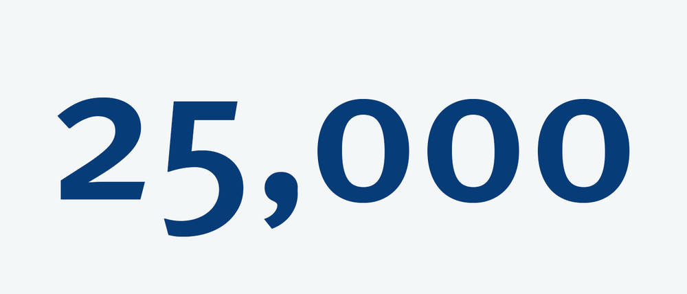 25,000 students